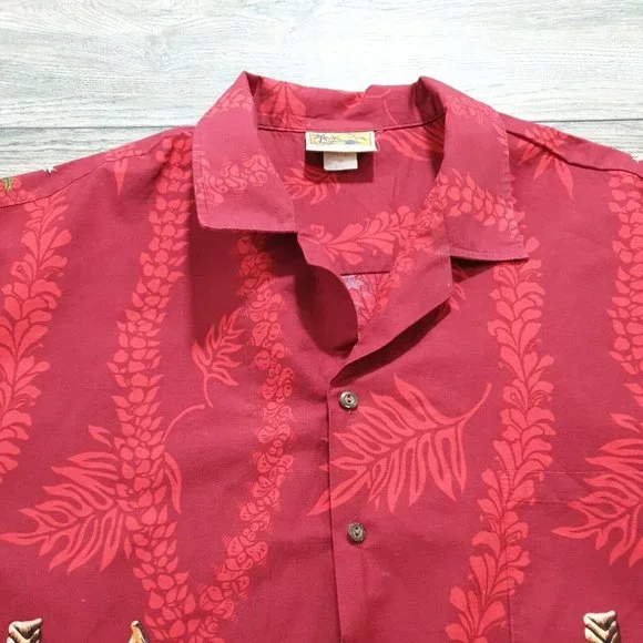 Winnie Fashion Mens 3XL Short Sleeve Shirt Hawaiian Vacation Party Shirt Canoe - Picture 4 of 8